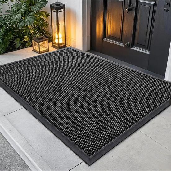 Floor Mat Easy Clean Soft Flexible Foldable Anti-Slip Bottom Home Entrance Mat Elastic Surface Indoor Door Mat