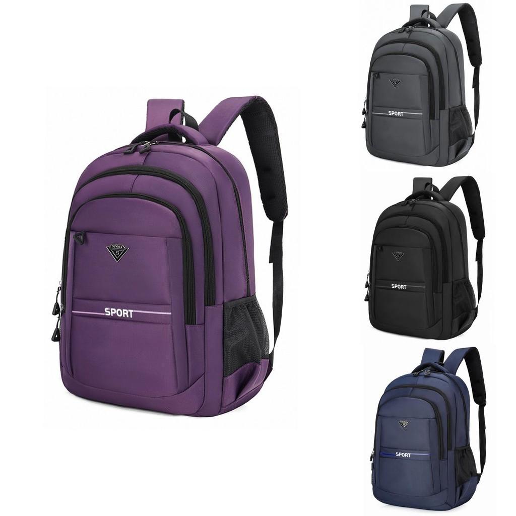 Backpack Letter Sport With Double Zipper Adjustable Shoulder Waterproof Strap