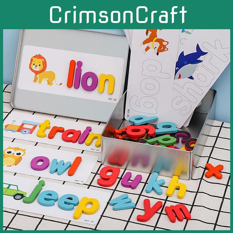 Magnetic Word Alphabet Puzzle For Kids Learning Wooden Educational Gift Toy