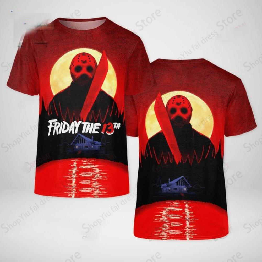 

3D Print Sports Quick Dry Breathable Men s T-Shirt Friday Classic Movie Halloween Street Casual Short Sleeve Clothes 6XL
