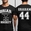 2026 New Off-Campus Briar University Hockey Graham 44 Unisex Shirt Cotton Men's Summer Fashion Daily Wear Cool Top