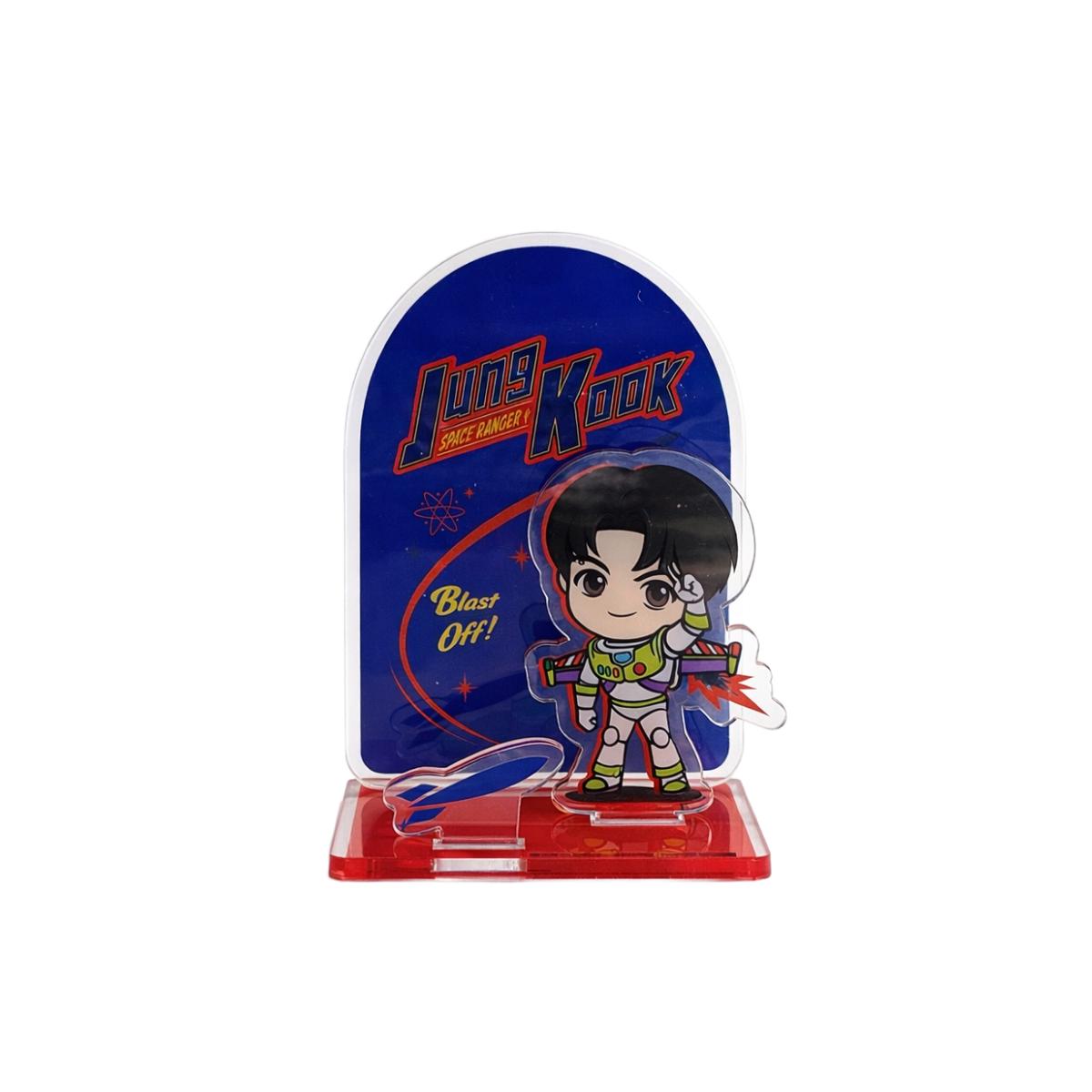 BTS TinyTAN x Toy Story Акриловая подставка ЧОНГУК в роли Базза Лайтера, Коллекционная фигурка на стол, Мерч с персонажем