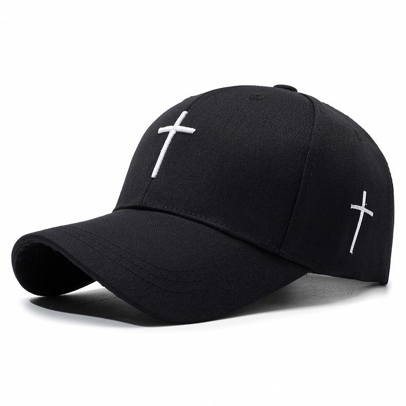 Cross-shaped Three-dimensional Embroidered Baseball Hats for Men and Women Sunshade and Sun Protection Baseball Hats