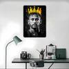 Neymar Jr. King Portrait (Vector Art) Metal Poster Customized Wall Art Retro Vintage Tinplate Signs for Man Cave Bathroom Decor