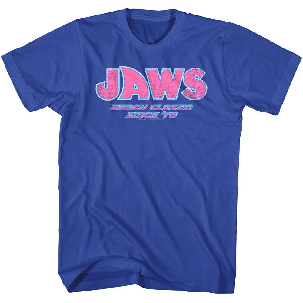 Jaws Neon Beach Closed Logo Men T Shirt XXL
