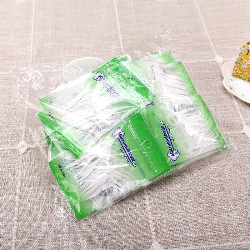 Ultra-Fine High-Tensile Children's Dental Floss Sticks - Flat Wire Teeth Cleaners, 20 Packs