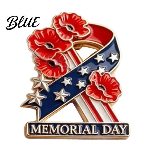 Commemorative Brooch Memorial Day Flower Pin Soldier Oxidation Resistant Tribute