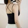 Ice SilkTank Top Brustpolster Neckholder Crop Tops Damen Sommer Camis Rückenfreies Camisole Fashion Tube Lady Ärmelloses Cropped Vest