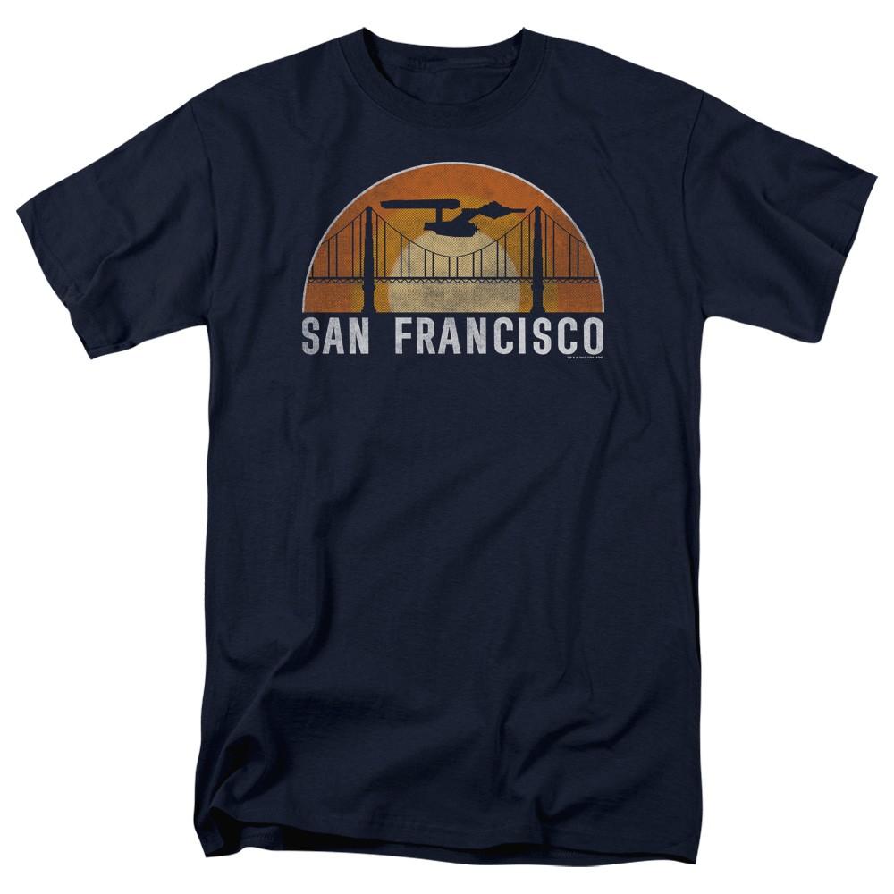 Star Trek - San Francisco Trek - Adult Unisex Short Sleeve T-Shirt - Blue M