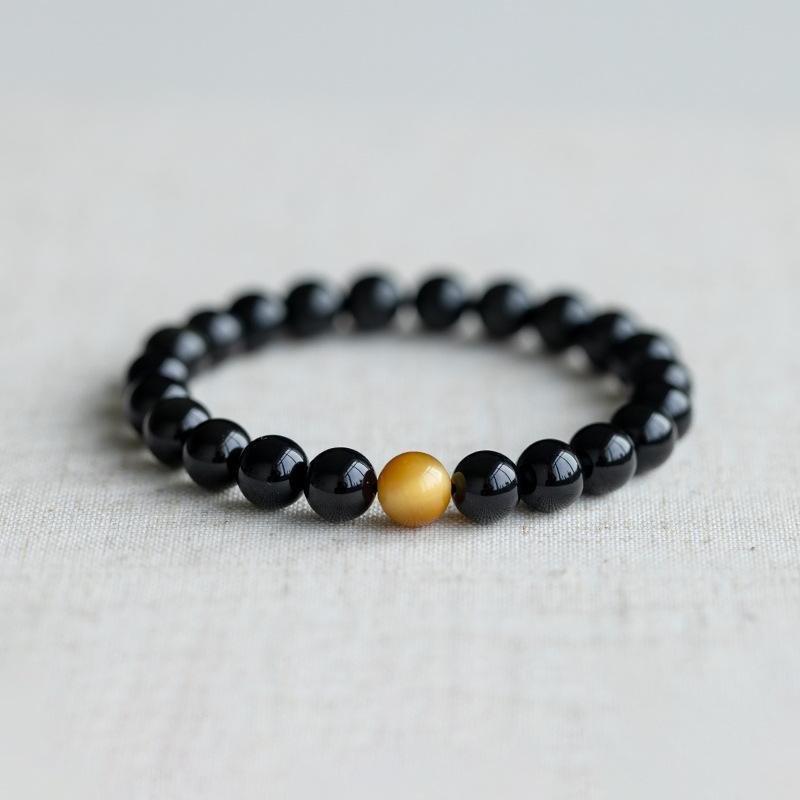 JYL TS Bracelet  Men's Volcanic Style Braided Design Fosters Stability