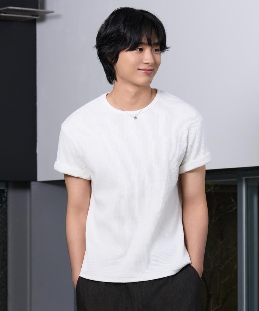 HYOJI 26 Ss Semi-Crop Ribbed Round Short Sleeve T-Shirt (3 Colors)