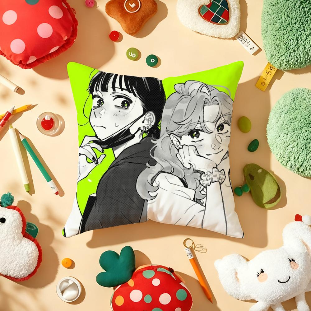 Cushion Cover Plush Fabric Soft Double-Sided Printed Sofa Warm Winter Home Gift Pillow Aya O-Oosawa Koga M-Mitsuki Stickers