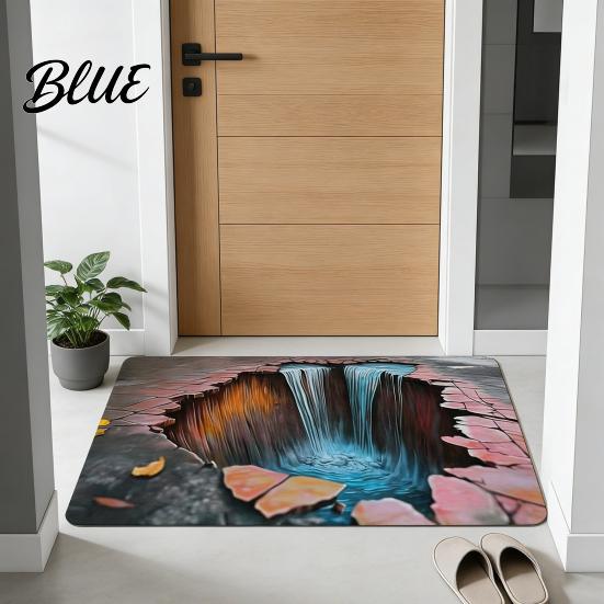 Textured Surface Floor Gradient Color Material Home Wear-Resistant Thick Mat Anti-Skid Rug Unique Pattern Design