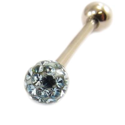 [L4506] - Turquoise 'Crystal' Steel Barbell