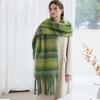 Winter new high-end warm thickened scarf women's winter striped soft scarf skin-friendly, fashionable and fresh