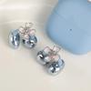 Chic 2Pcs Earrings with Shining Rotating Flower Blossoms for Sophisticated Look