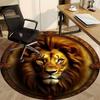 1pc Lion Head Ornament Chair Carpet for Office, Soft Comfortable Mat For Office, Living Room, Bedroom, Machine Washable Carpet Yy251112138