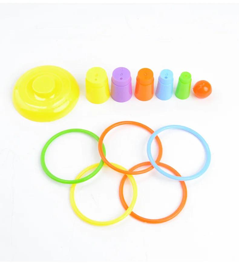 Parrot Finger Basketball, Skateboard Claw Machine, Shopping Cart, Educational Stacking, and Ring Toss Toy Set