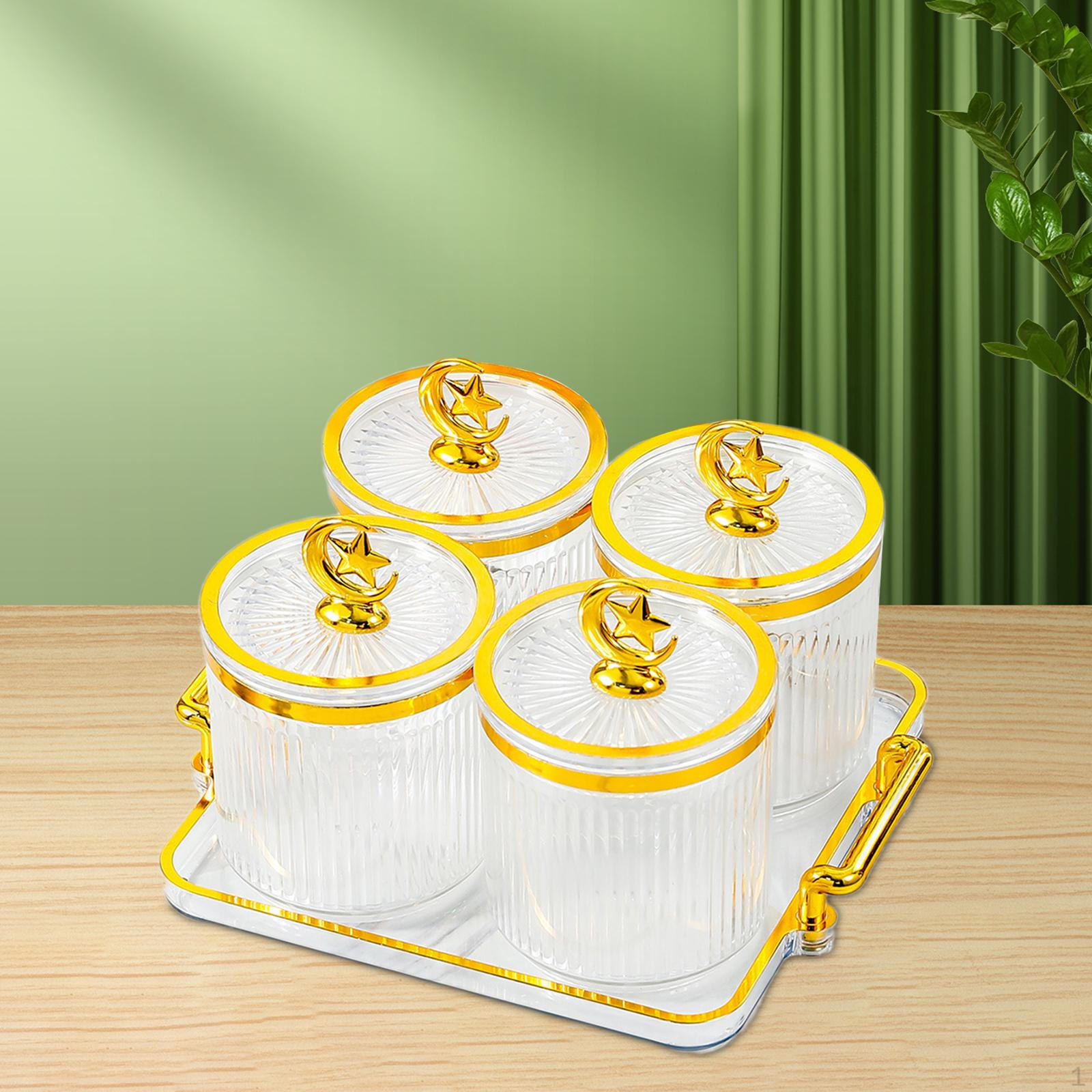 

Сухофрукты конфеты орехи закуски сервировочная тарелка блюдо приправа контейнеры поднос для гостиной 4 Grid Clear