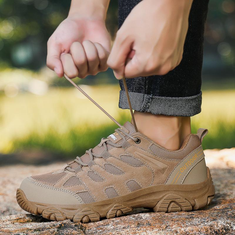 Übergröße Herren Frühling/Herbst Mesh Wanderschuhe – Atmungsaktiv, Offroad Outdoor Reisesneaker
