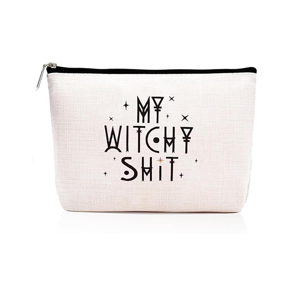 

Ведьминская косметичка Хэллоуин Готическая дорожная косметичка Подарок на день рождения Любителю ведьмовства Карты Таро для начинающих Ведьминский ковен 1pcs 15x22x5cm