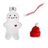 Cute Gingerbread Man Drinking Cup Portable Shaker Drink Bottle Kitchen Milk Tea Water Bottle Home Christmas Bottle Gifts