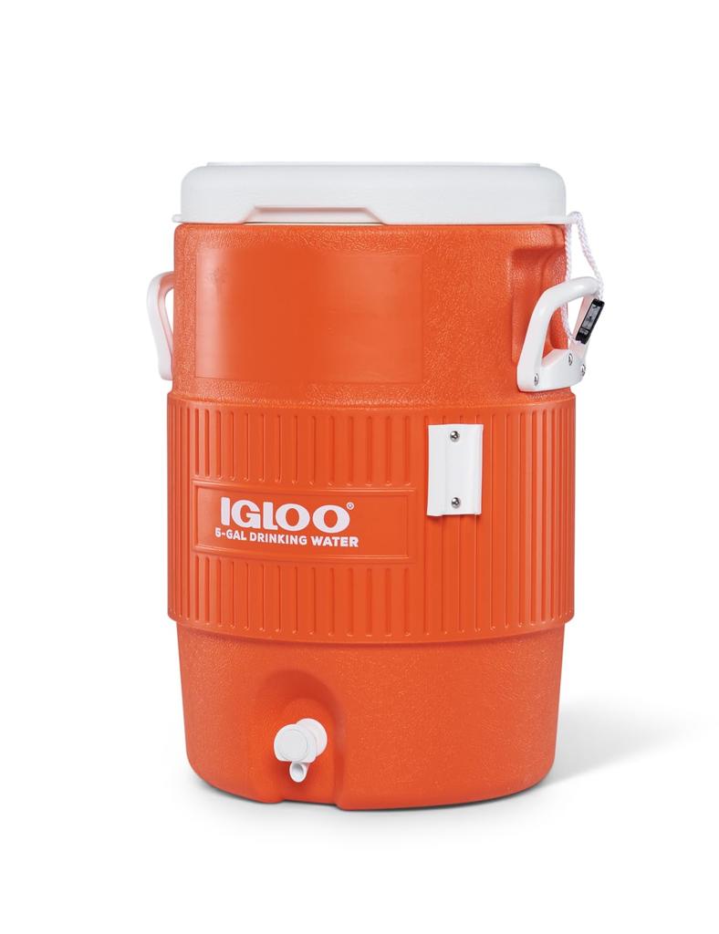 igloo 5 Gallon Seat Top Water Jug (18.9L) Orange/White #42316