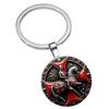 Fashion Alloy Keychain Pendant Round Metal Key Ring