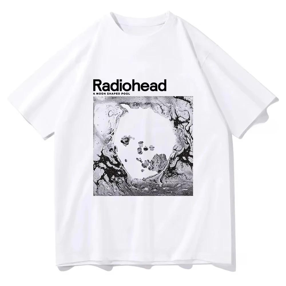 Radiohead Crescent Pool Pattern TShirt Harajuku Style Retro Pattern TShirt Series Comfort Fashion Tshirt S