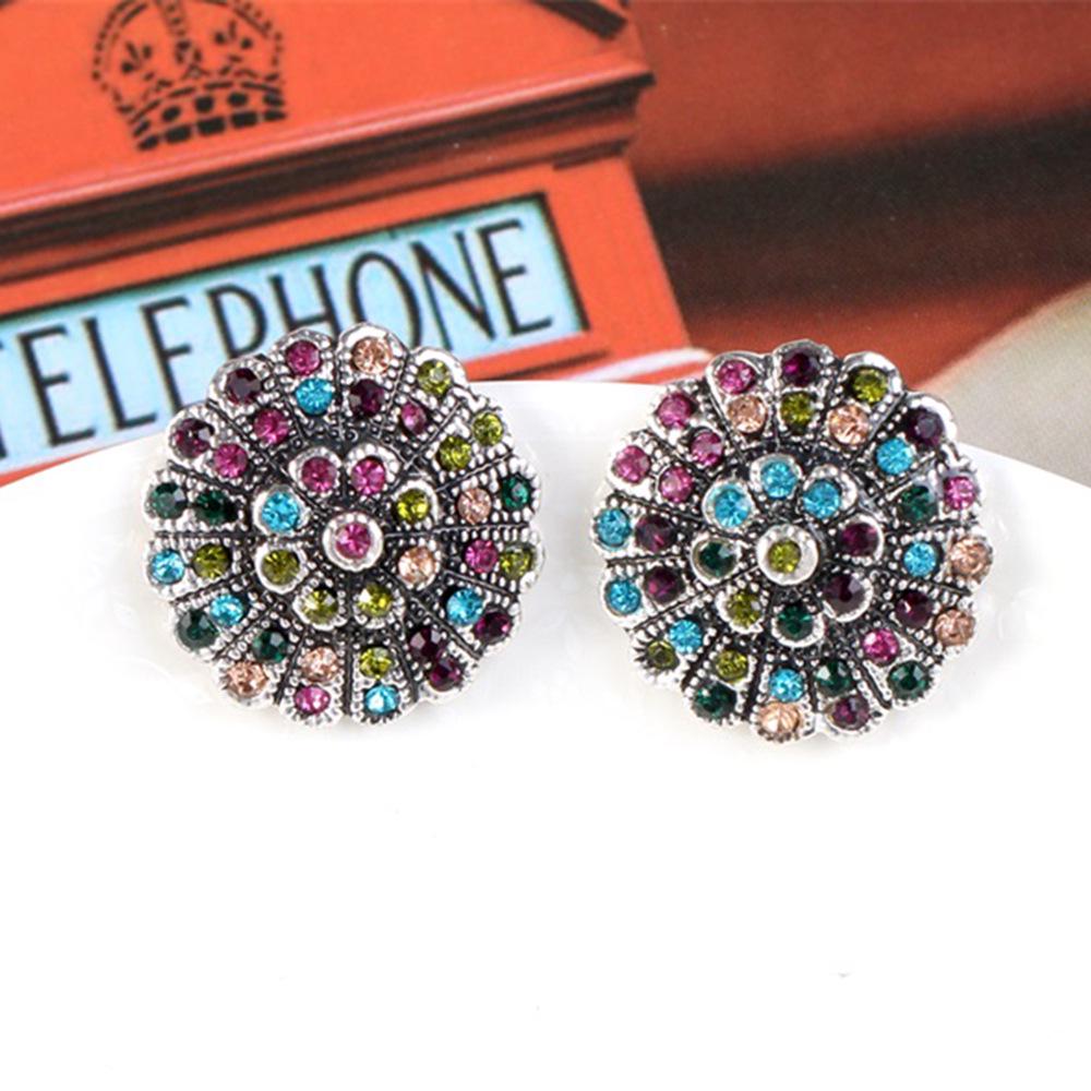 Ruby and Red Corundum Water Drop Earrings with Colored Sapphires and Diamond Studs in White Gold Plating