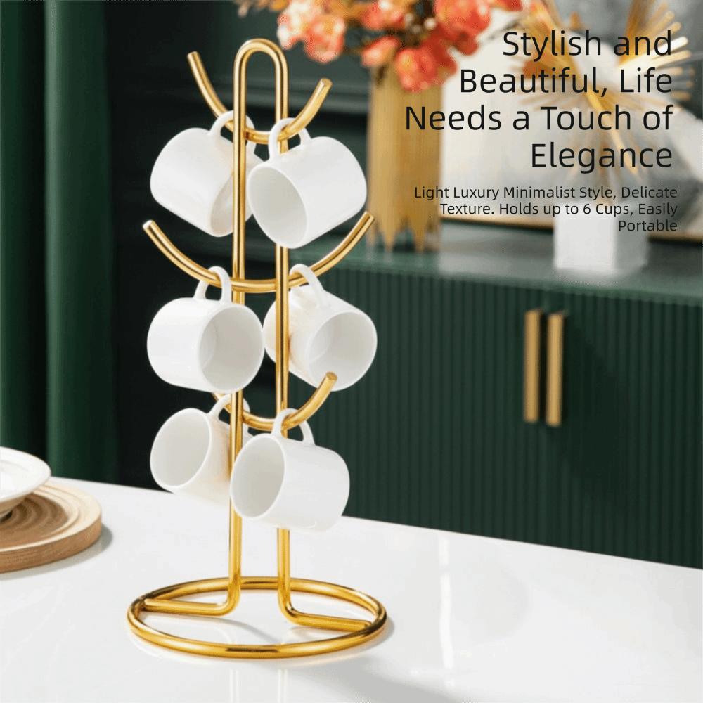Modern Style Water Cup Rack Stainless Steel Wine Cup Holder Ins Style Teacup Holder  Cup Display