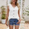 Women's Tops with Cut-out Drawstring Camisoles in Solid Color
