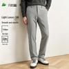 FIRS Men's Business Casual Straight-Leg Silk Blend Trousers
