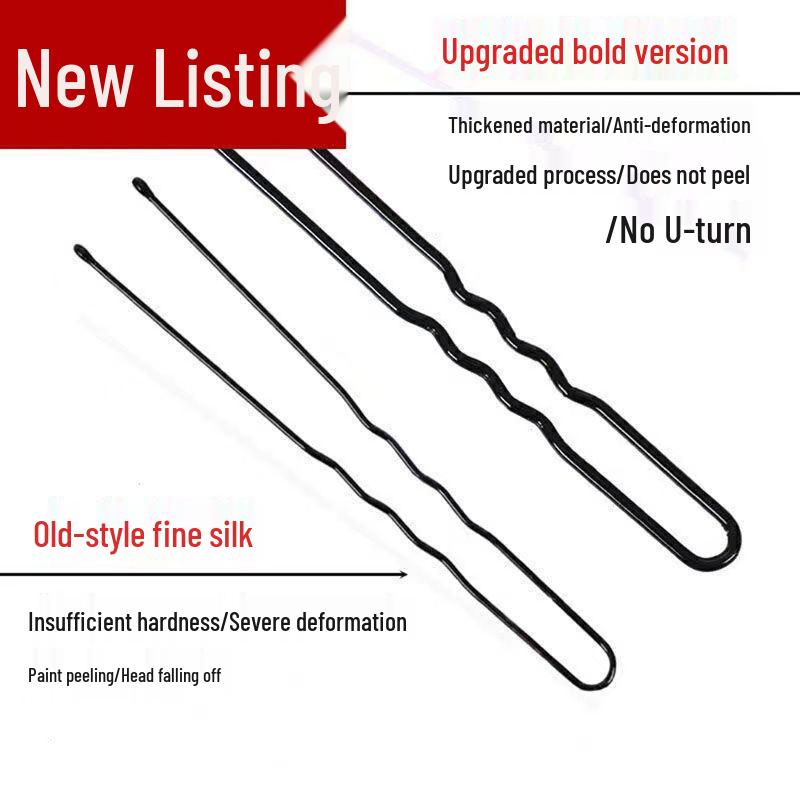 Bold U-Shape Updo Hairpin – Black Hair Accessory for Women