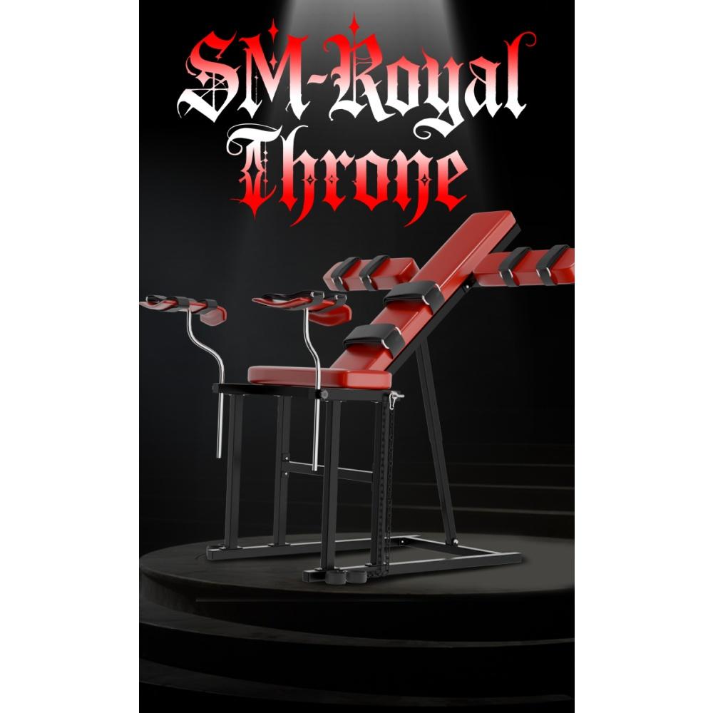 Pro BDSM Throne System: Open-Leg Spreader Chair with Built-In Sex Machine & 6-Point Restraint Harness sex furniture 18+