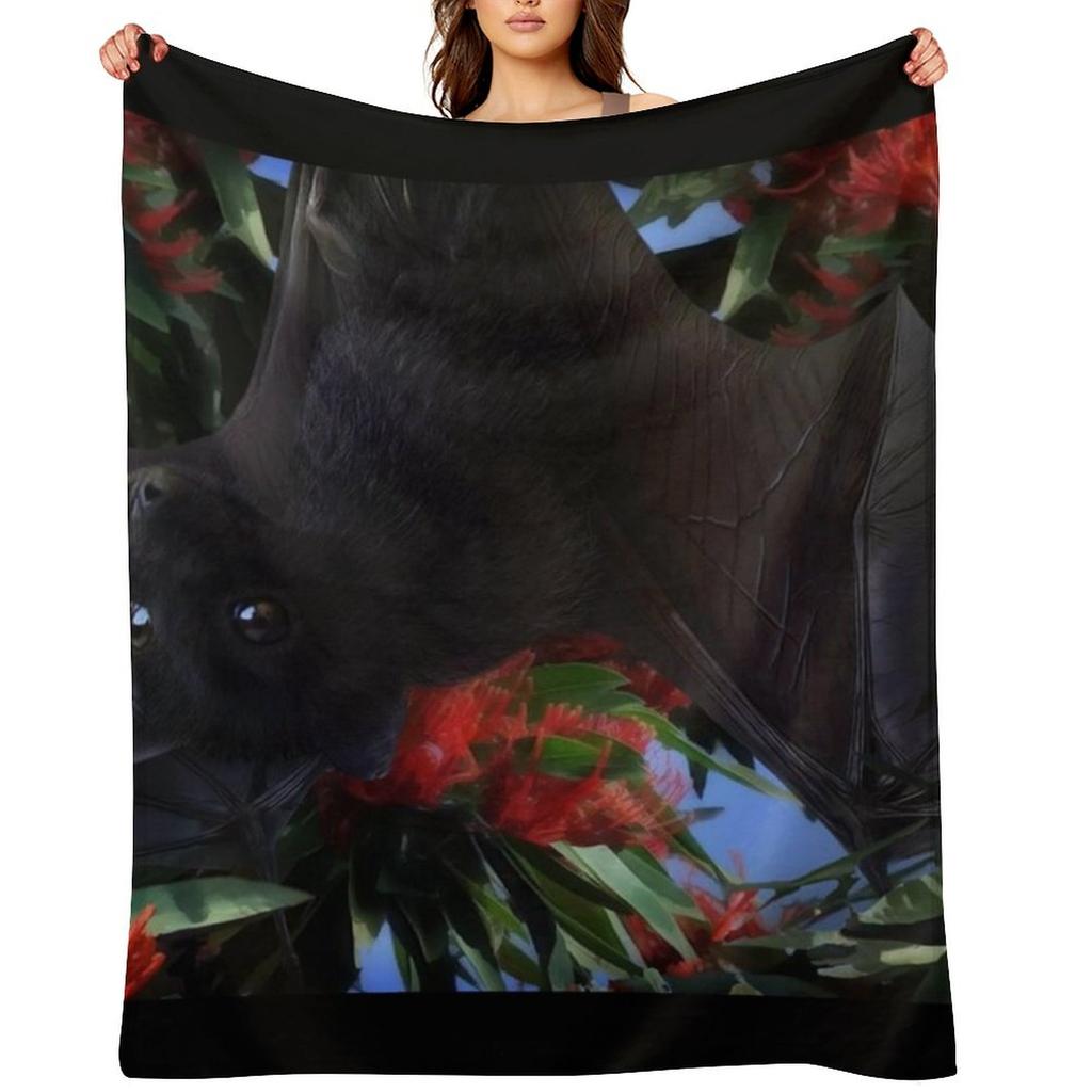 Spitfire Eine wunderschöne schwarze Flughund-Fledermaus. Überwurfdecke Beschwert schwer zum Schlafen Für Dekorative Sofa Flanellstoff Decken