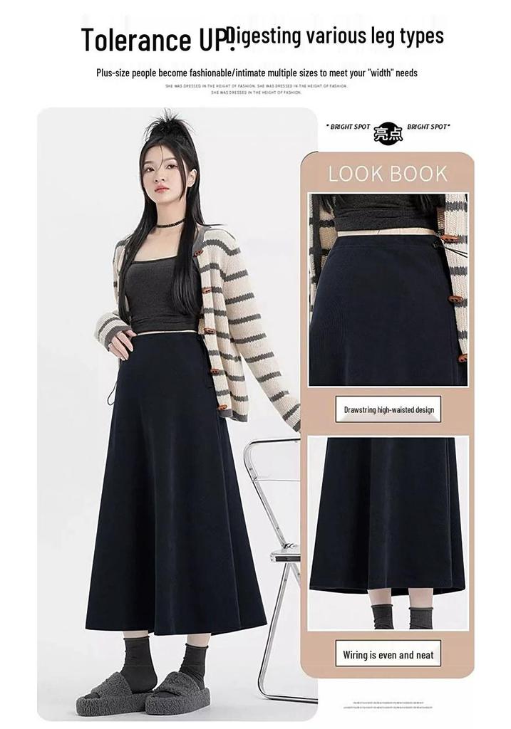 Maternity Petite Black Pleated Long Skirt - Spring/Autumn 2026 Collection