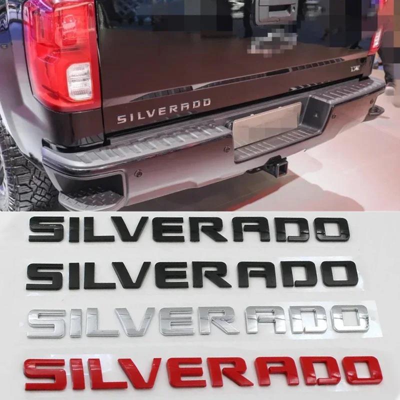 41CM ABS for Chevrolet Silverado 1500 2500HD 3500 Car Tail Letter Stickers Emblem Car Rear Trunk Logo Badge Exterior Decoration