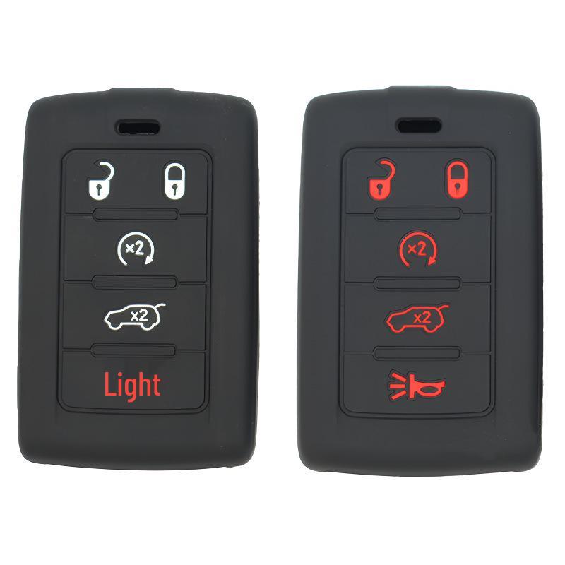 Silikon-Schlüsselhülle für Dodge Wrangler & Jeep Commander (5-Taste)
