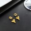 Titanium Steel Heart-Shaped Pendant Earrings - Non-Fading, Light Luxury, High-End Design, Latest Trend for Women
