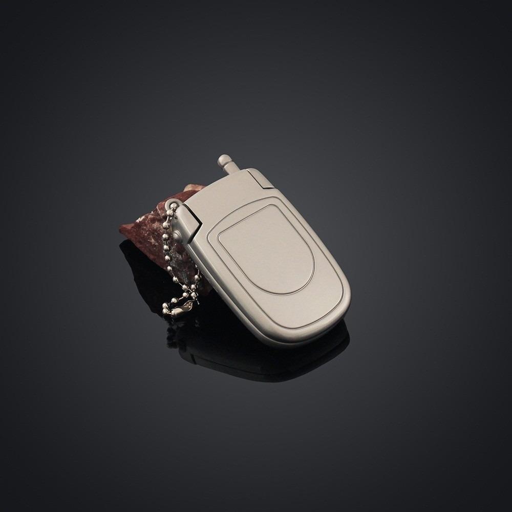 Hanging Mini Phone Model Pendant Zinc Zinc Alloy Foldable Phone Shape Key Ring Backpack Accessories