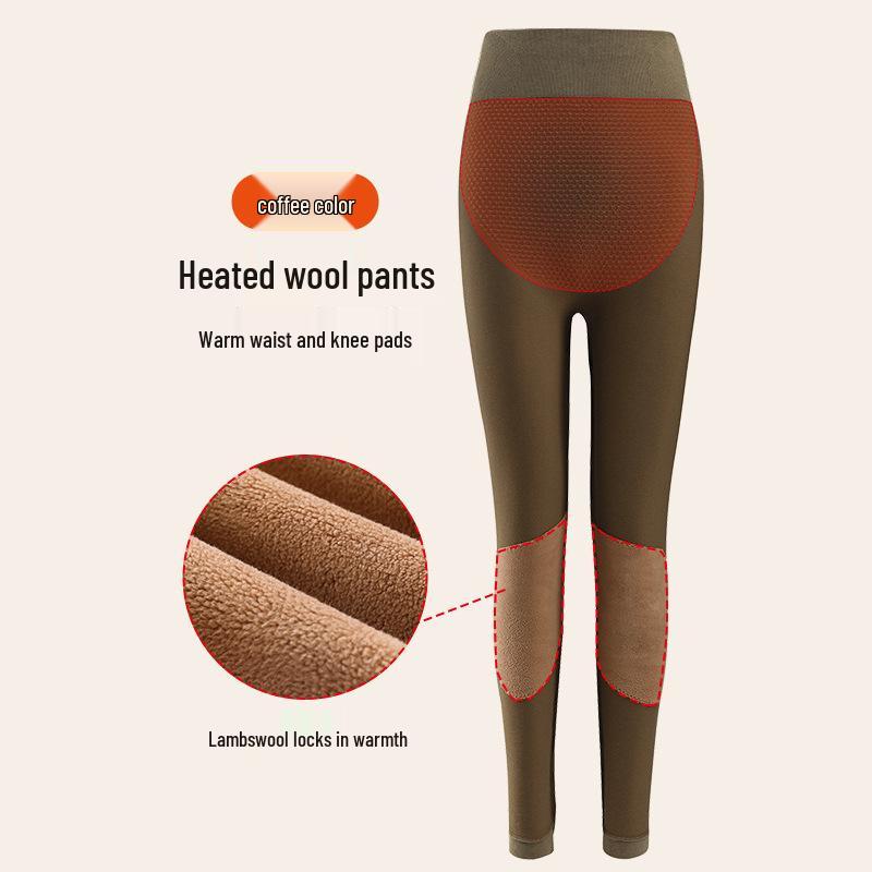 "Women's High-Waist Fleece-Lined Thermal Leggings for Autumn/Winter"