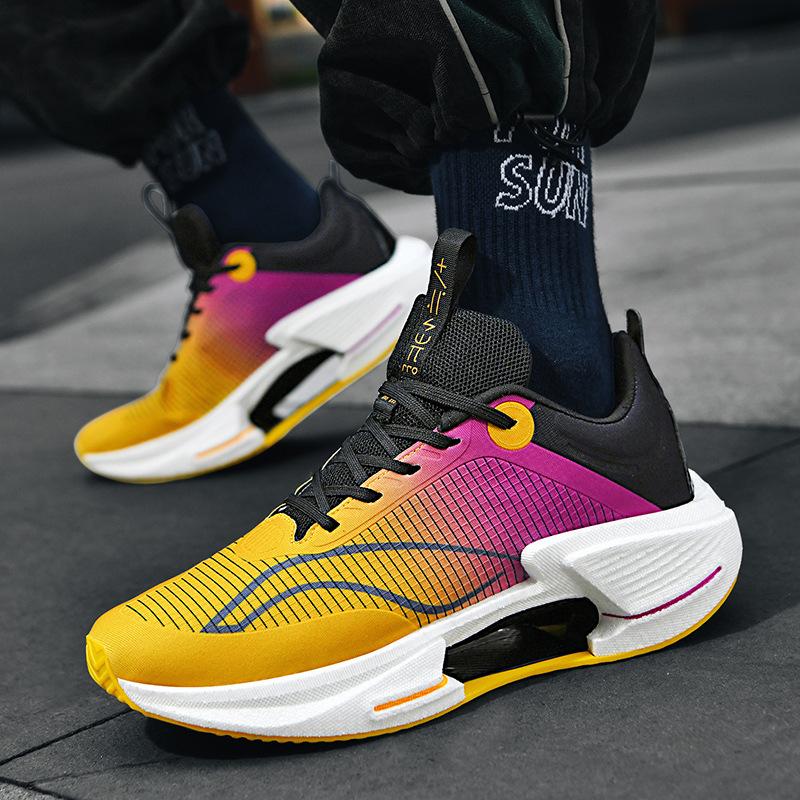 2024 New Jueying Guochao sports shoes men's and women's popcorn carbon board running shoes couple flying woven shoes Jinjiang spot