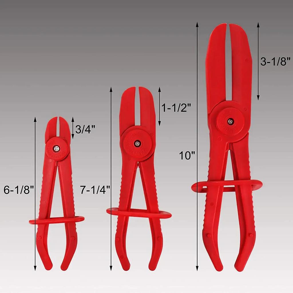 3Pcs/Set Nylon Hose Clamp Tool Set Brake Fuel Water Line Clamp Plier Hands Free Tool Car Repair Tools Hose Pliers
