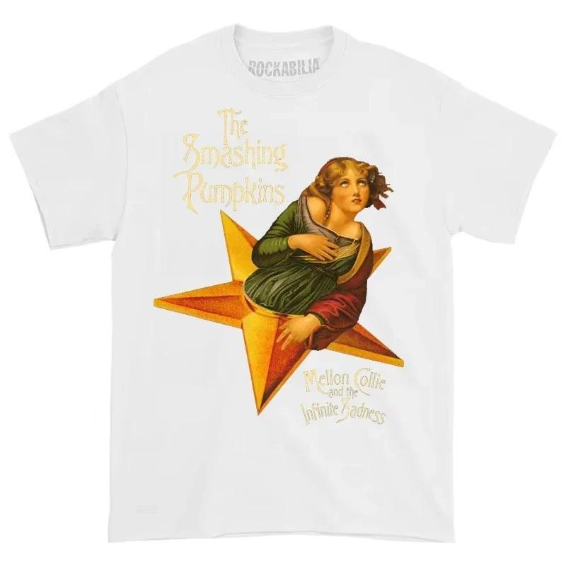 

2026 The Smashing Pumpkins Classic Rock Band TShirt Unisex Casual Short Sleeve 100 Cotton Top Summer Apparel Tshirts 4XL