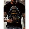 3D Bat Pattern Mysterious Totem Men's T-Shirt Summer Retro Cool Gothic Harajuku Short Sleeve Top Fashion Creative Casual Clothes