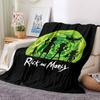 1pz Rick, Morty Coperta Plaid in Flanella Leggera Morbida Calda Coperta per Tutte le Stagioni per Divano, Letto, Viaggio, L1028142