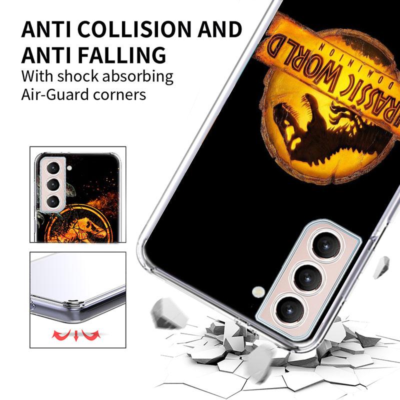 Jurassic World Phone Case For Samsung Galaxy S25 Edge S24 S23 FE S21 S20 S10 Plus S22 S26 Ultra Cover Clear Cases TPU Capa Shell