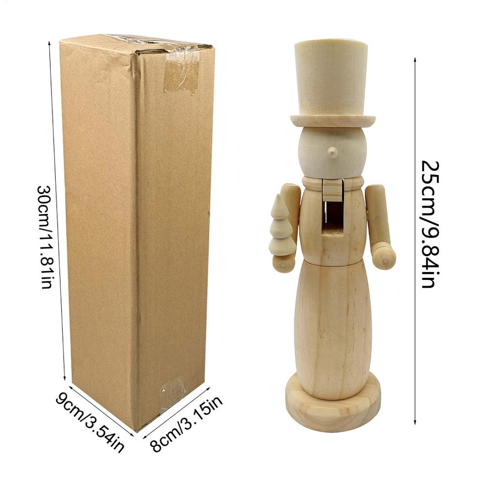 Wooden Nutcracker Unpainted Paint Your Own Nutcracker Figures Wood Nutcracker Unfinished With Paint Kit For Kid's Adults All Age