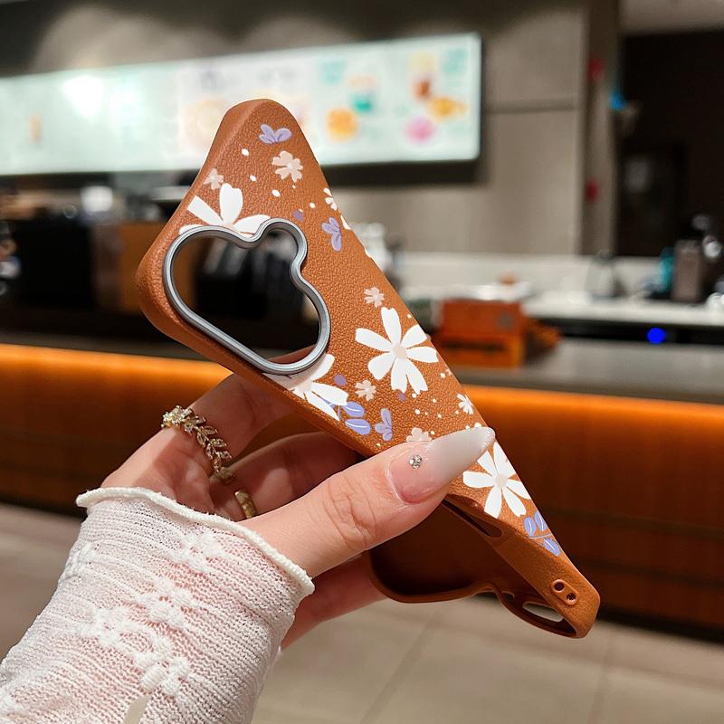 For iPhone 16 15 Pro Max 14 13 12 11 TPU Soft Case Cover Flower Pattern Leather Matte Shockproof Phone Cover For iPhone